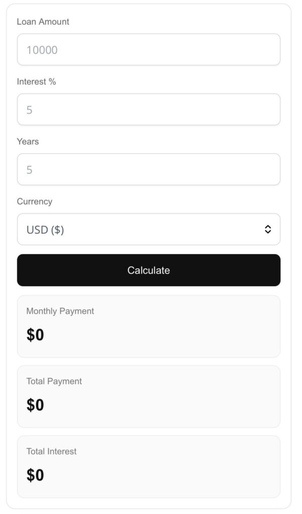 Mobile Home Mortgage Loan Calculator​
